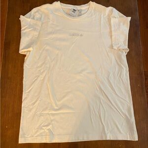Women’s cream colored short sleeve adidas shirt size Large